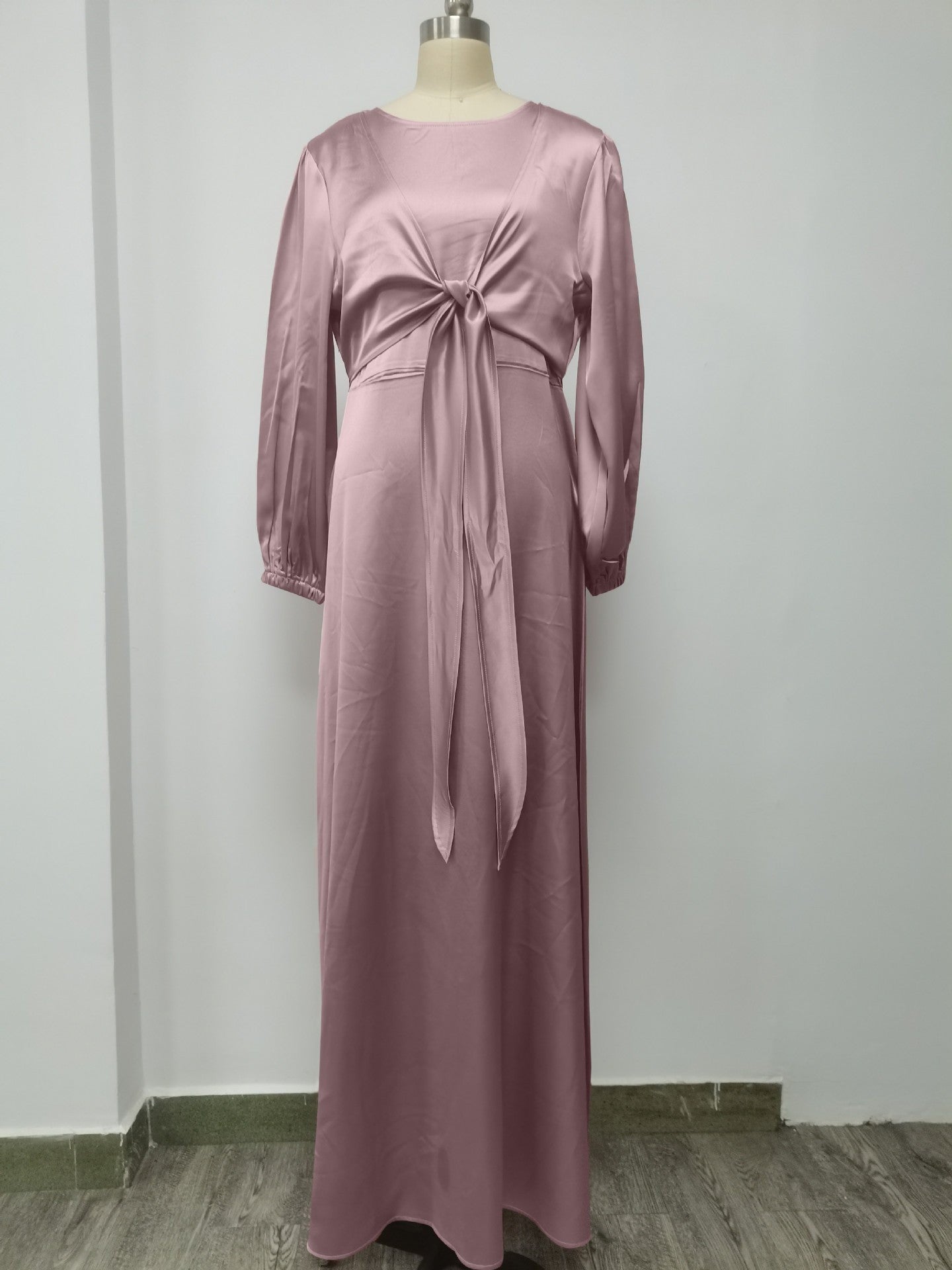 Aurela Satin Kaftan Gown